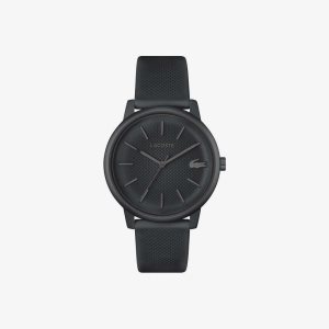 Lacoste 12.12 Move 3 Hands Black Silicona Negras | 9046-QDKUH