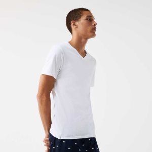 Lacoste 3-Pack of Plain T-Shirts Blancas | 9203-UZDIV