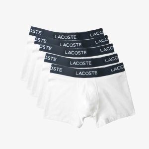 Lacoste 5-pack Stretch Algodon Trunks Blancas | 5724-KWULR