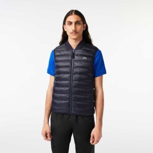 Lacoste Acolchado Agua-Repellent Vest Azul Marino Azules | 7658-JHEIX