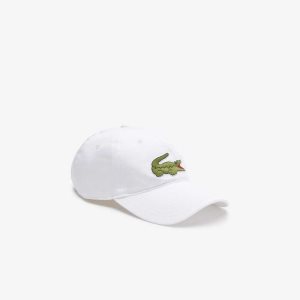 Lacoste Adjustable Organic Algodon Twill Blancas | 6943-WTKEI