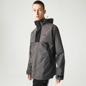 Lacoste Agua-Repellent Parka Negras | 0468-YUFZH