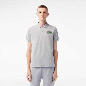 Lacoste Algodon Mini-Pique Gris | 7532-GLTUE