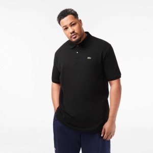 Lacoste Altas Fit Algodon Petit Pique Negras | 9078-FHYSK