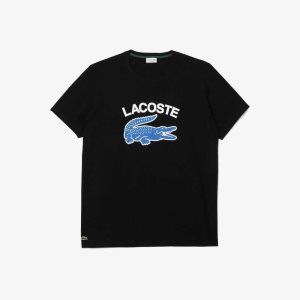 Lacoste Altas Fit Contrast Logo Negras | 6198-QCHRM