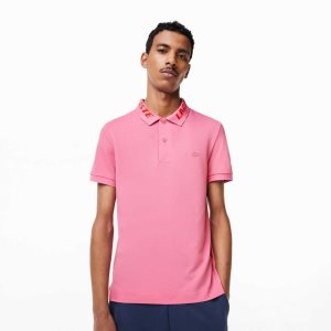 Lacoste Branded Slim Fit Stretch Pique Rosas | 3489-UGRCH