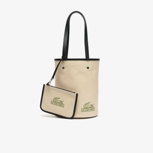 Lacoste Bucket with Removable Pouch Beige | 5046-FOUCH