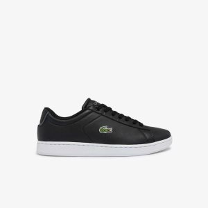 Lacoste Carnaby BL Cuero Negras Blancas | 0935-WMGNZ