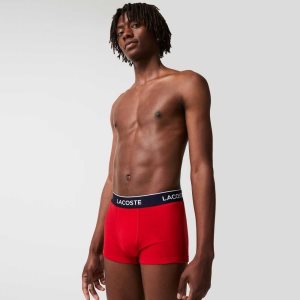 Lacoste Casuales Boxer Brief 3-Pack Azul Marino Azules Rojas Azul Marino Azules | 0527-JTUMA