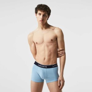 Lacoste Casuales Boxer Brief 3-Pack Azules Gris | 0862-JYAWX