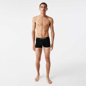 Lacoste Casuales Boxer Brief 3-Pack Negras Blancas Gris | 5361-JTWDK