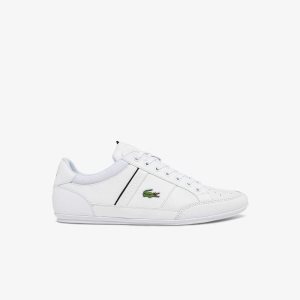 Lacoste Chaymon Cuero Blancas Negras | 5342-QONGL