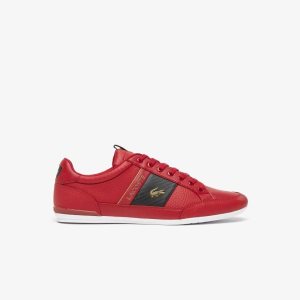 Lacoste Chaymon Cuero and Carbon Fiber Rojas Negras | 6325-QCNRH