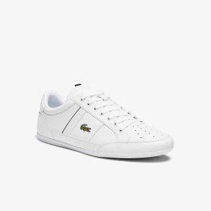 Lacoste Chaymon Cuero and Sintetico Blancas Azul Marino | 4872-EIXZW