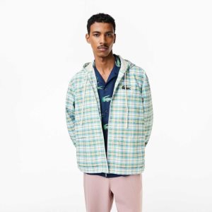 Lacoste Checked Encapuchado Pista Blancas | 0371-AYTBW