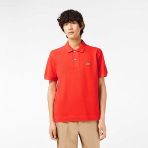 Lacoste Classic Fit Heavy Algodon Pique L.12.21 Naranjas | 3146-IZHAF