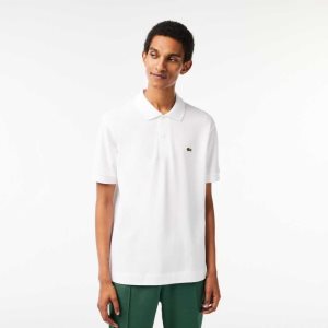 Lacoste Classic Fit Heavy Algodon Pique L.12.21 Blancas | 7462-SYZJT