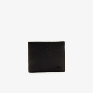 Lacoste Classic Petit Pique Three Card Wallet Negras | 5372-BHDSE