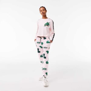 Lacoste Comic Print Trackpants Rosas Claro | 9738-CHKTL