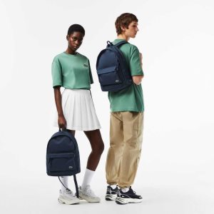 Lacoste Computer Compartment Backpack Azul Marino | 1624-GBIVE