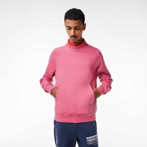 Lacoste Crew Neck Kangaroo Pocket Algodon Blend Rosas | 2593-GNOAU