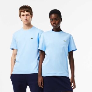 Lacoste Crew Neck Organic Algodon Azules | 3917-VFORE