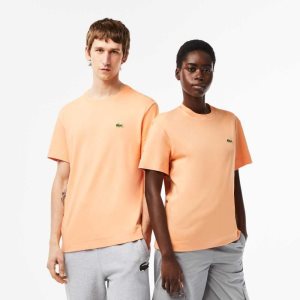 Lacoste Crew Neck Organic Algodon Naranjas Claro | 0642-CAHPF