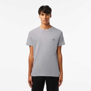 Lacoste Crew Neck Pima Algodon Jersey Gris | 4986-QAZWL