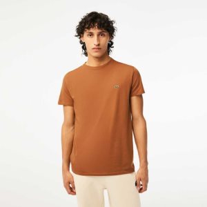 Lacoste Crew Neck Pima Algodon Jersey Marrones Claro | 4628-QRLVO