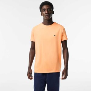 Lacoste Crew Neck Pima Algodon Jersey Naranjas Claro | 4625-MPOLW