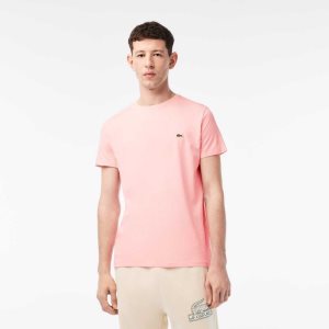 Lacoste Crew Neck Pima Algodon Jersey Rosas | 6483-WNHTS