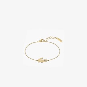 Lacoste Crocodile Bracelet Rosas Doradas | 0264-ZTCKW