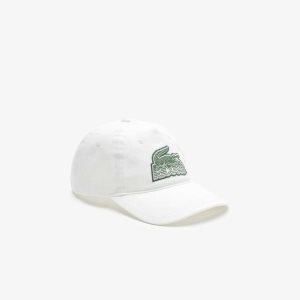 Lacoste Crocodile Patch Branded Blancas | 9830-QTFSU