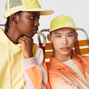 Lacoste Crocodile Print Neoprene And Mesh Amarillo | 1980-RXBQS