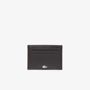 Lacoste Fitzgerald Cuero Card Holder Marrones Oscuro | 1865-BULON