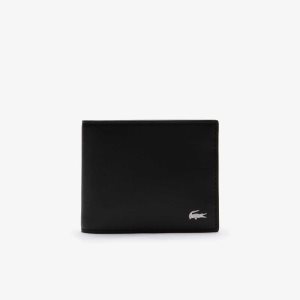 Lacoste Fitzgerald Cuero Six Card Wallet Negras | 6348-HXTLB