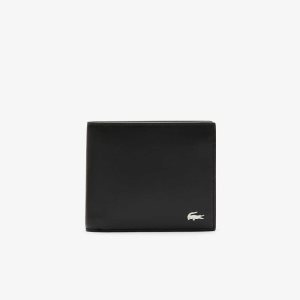 Lacoste Fitzgerald Cuero Wallet Negras | 2685-ROPEK