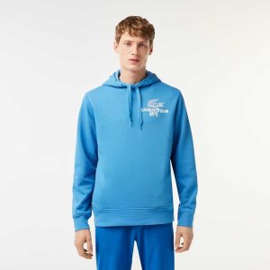 Lacoste Golf Relaxed Fit Hoodie Azules | 3175-LTQCA