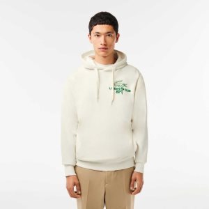 Lacoste Golf Relaxed Fit Hoodie Blancas | 0213-PQBHW