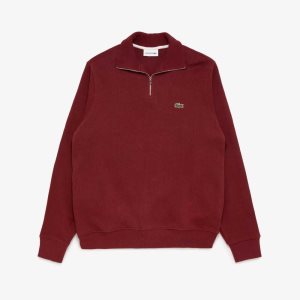 Lacoste Half Zip Algodon Burdeos | 6832-WUBLO