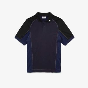 Lacoste Heritage Regular Fit Stretch Mini-Pique Azul Marino Azules Negras | 4730-MVOAJ