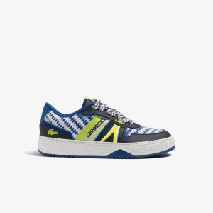 Lacoste L001 Cuero Premium Execution Azules Blancas | 9065-CKWQJ