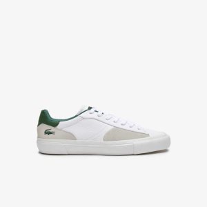 Lacoste L006 Cuero Blancas Verde Oscuro | 5874-GXTBR