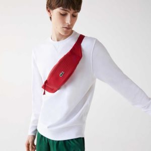 Lacoste LCST Coated Lona Zippered Fanny Pack Rojas | 9715-GKUVC