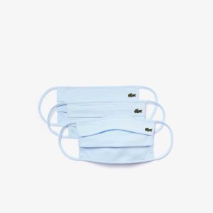 Lacoste L.12.12 Face Masks 3-Pack Azules Claro | 7061-ZSAKM