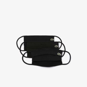 Lacoste L.12.12 Face Masks 3-Pack Negras | 4530-MFNTY