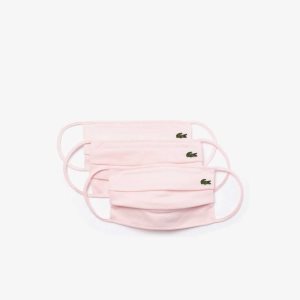 Lacoste L.12.12 Face Masks 3-Pack Rosas Claro | 8160-PVLGJ