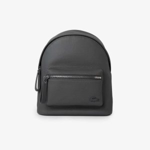 Lacoste Large Front Pocket Backpack Gris Oscuro | 4627-EFHPW