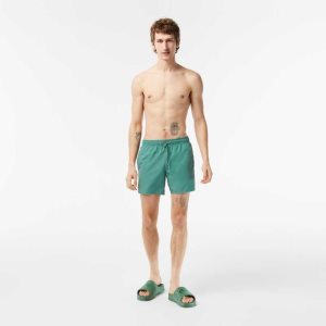 Lacoste Light Quick-Dry Swim Kaki Verde Verde | 4016-ULBOF