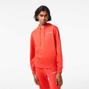 Lacoste Loose Fit Hoodie with Contrast Branding Naranjas | 9736-MTDVL